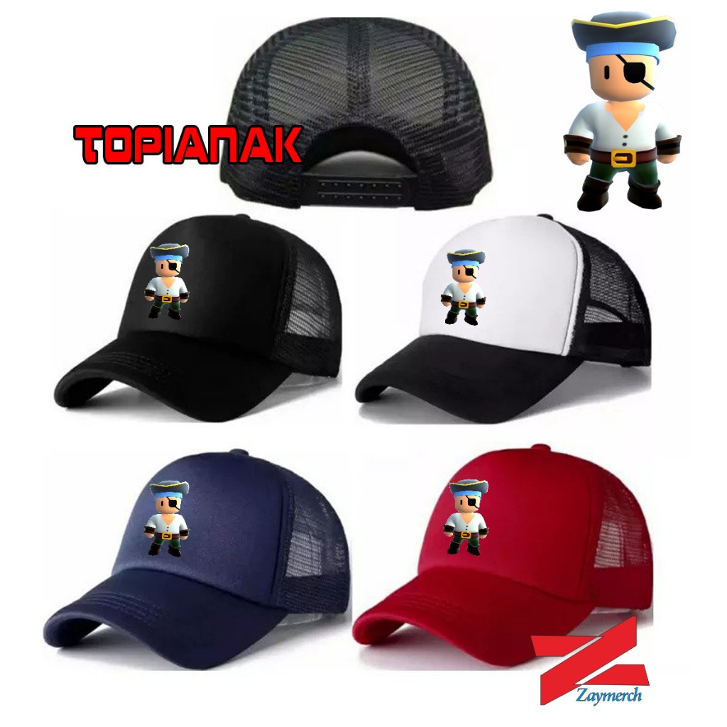 topi anak sumble guys bajak laut karakter topi tracker anak topi jaring anak