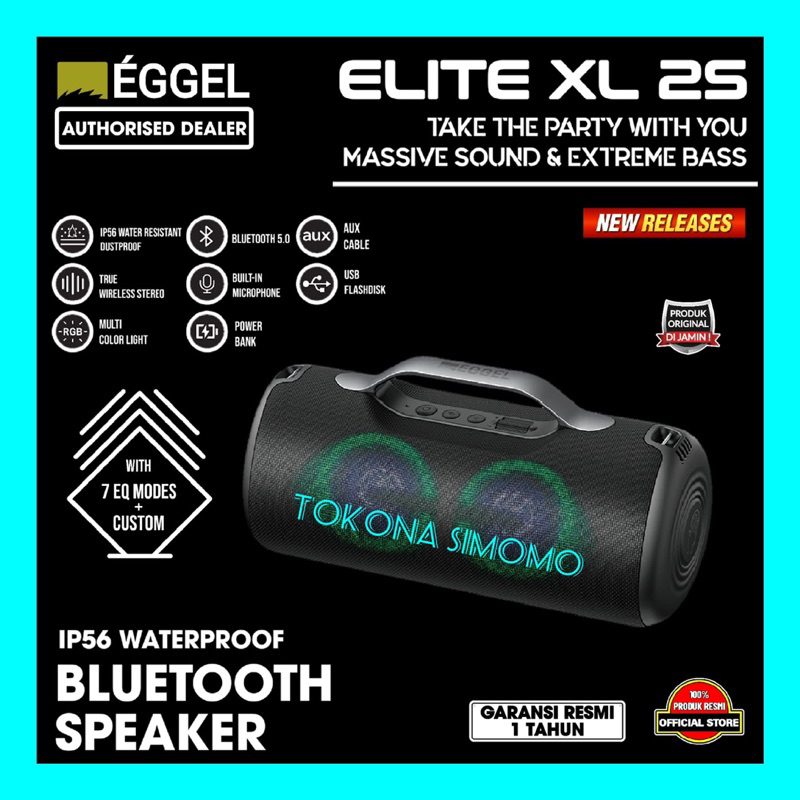 EGGEL ELITE XL 2S / XL2S Portable Bluetooth Speaker Original