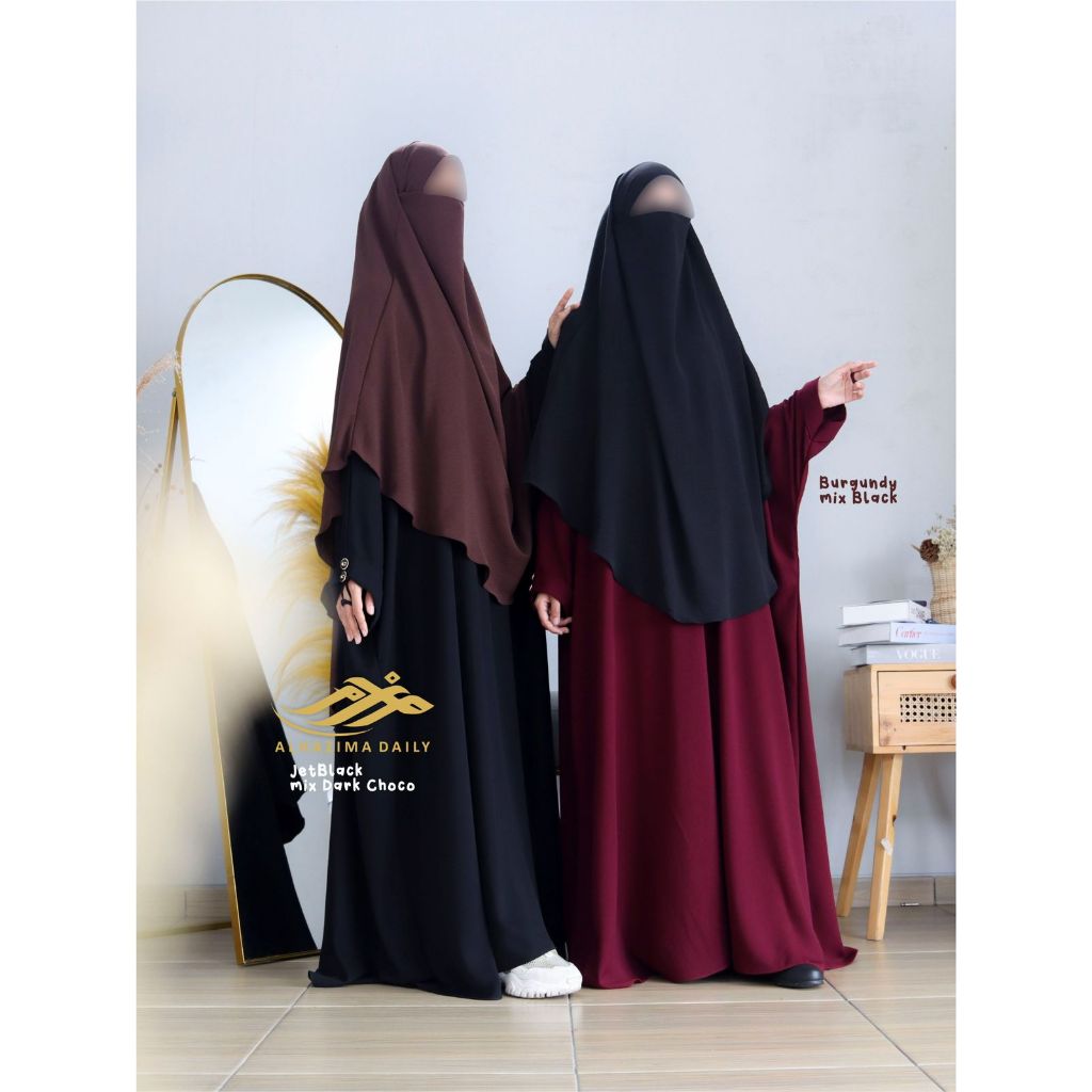 SET ABAYA ZAINA (ABAYA + FRENCH KHIMAR)