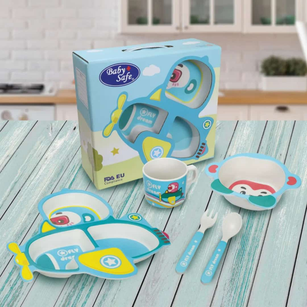 Baby Safe Feeding Set Plane / Tempat makan bayi Baby Safe Murah