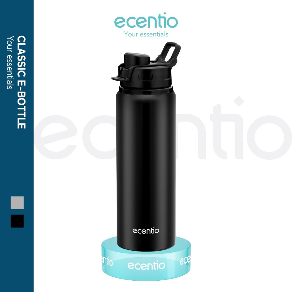 ecentio tumbler minum 750ml botol aluminium botol anti tumpah air bottle Portable