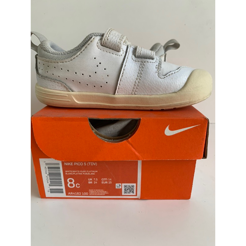 Preloved Nike Pico 5 Toddler Shoes - Sepatu Nike Anak warna Putih