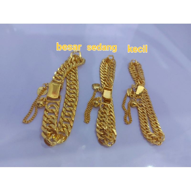 gelang rantai lapis emas