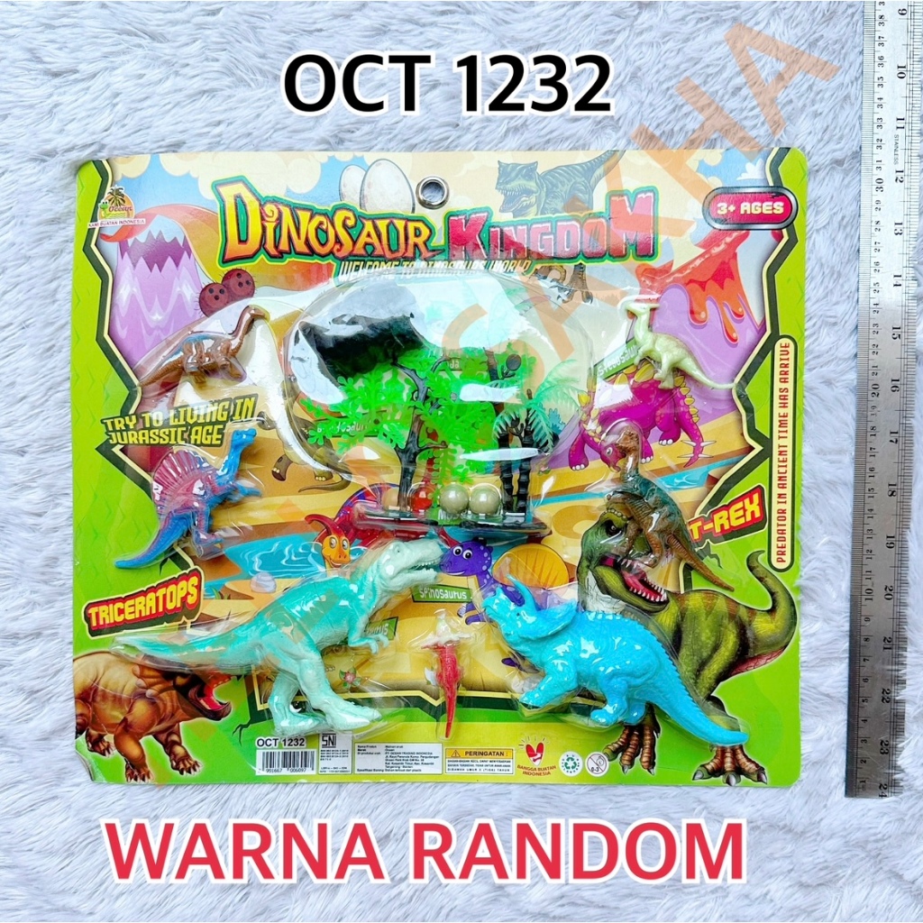 MAINAN OCT 1232 DINOSAUR KINGDOM DINO DINOSAURUS HEWAN BINATANG PURBA PLASTIK KECIL MUNGIL MINI IMUT
