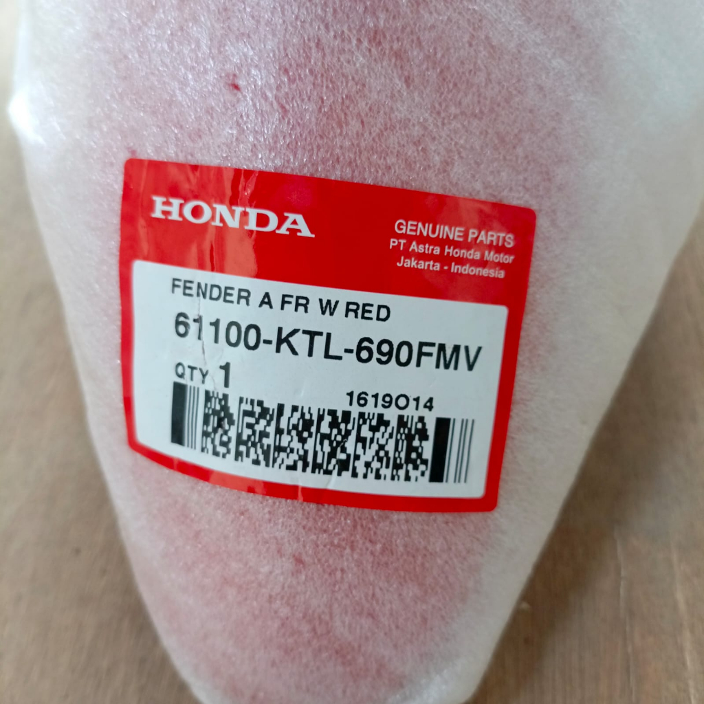 Spakbor Depan Merah Supra Fit ORI AHM 61100KTL690FMV