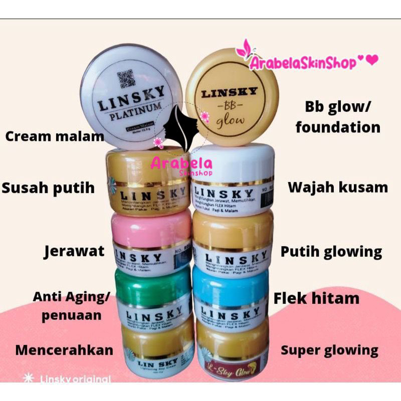 (Free gift)[FREE GIFT]grosirCREAM LINSKY BPOM 1000% ORI BERSEGEL CREAM LINSKY TERMURAH PUSAT CREAM L