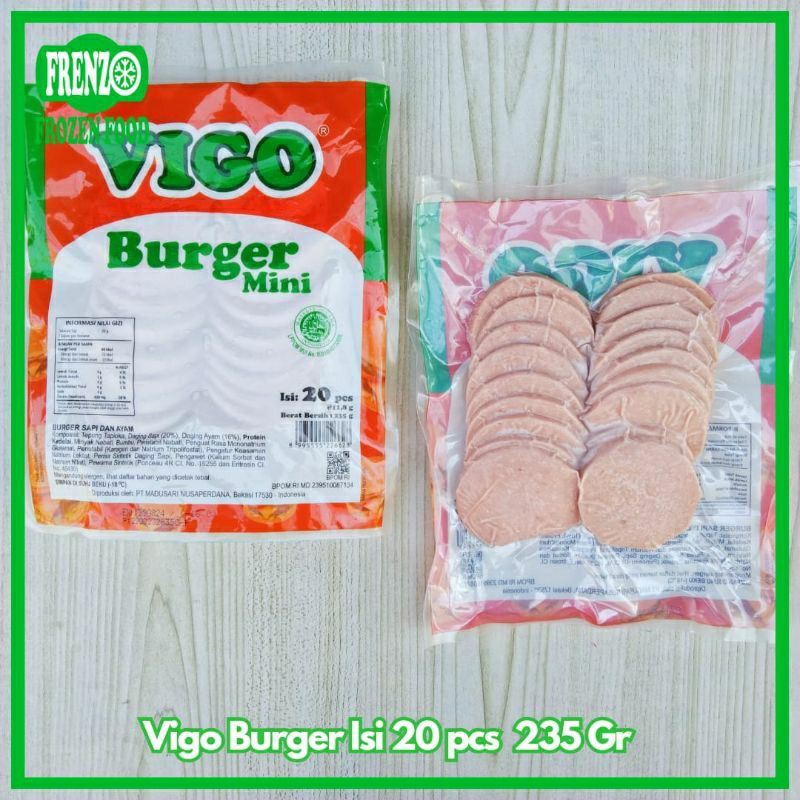 

Vigo Burger Isi 20 Pcs 235 Gr