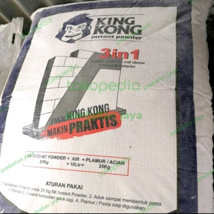 Dempul Tembok Dinding Plamir Merk KingKong 25KG 25 kg King Kong