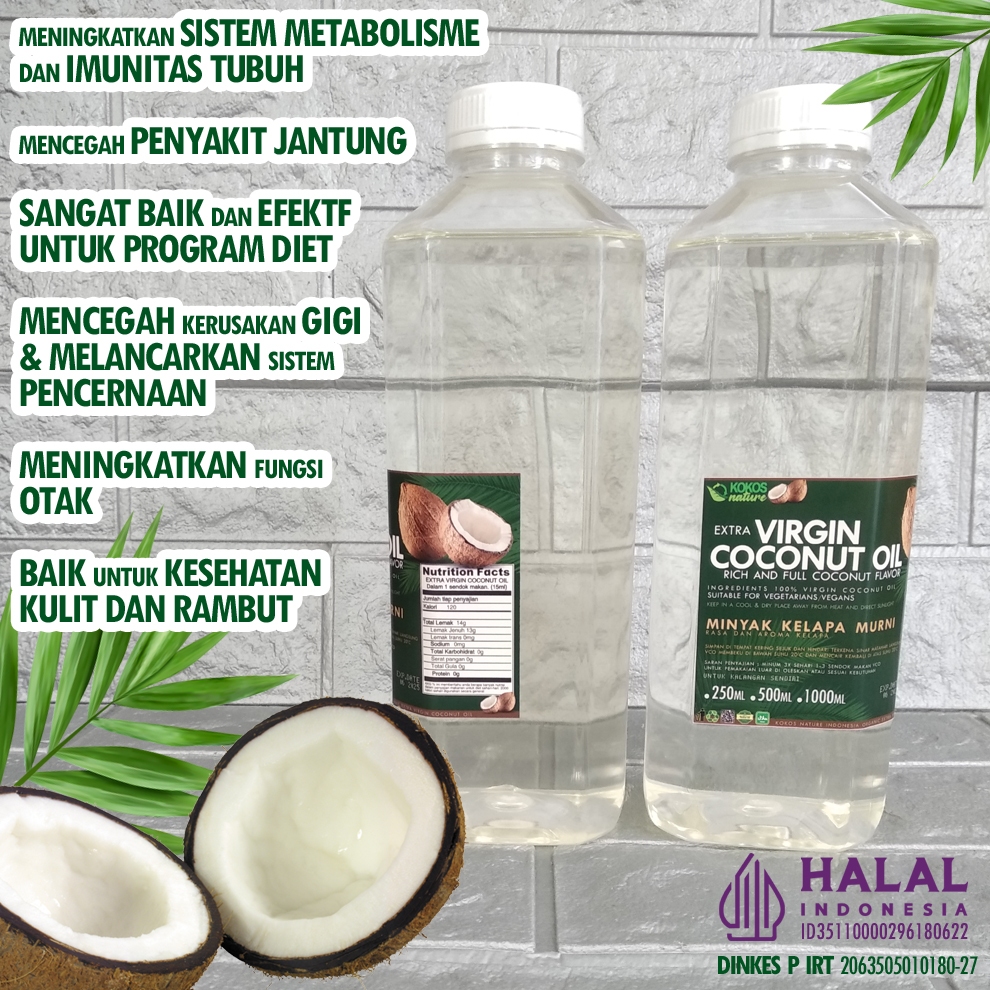Promo VCO Malang Kemasan 1 Liter Minyak Kelapa Murni Dara Virgin Coconut Oil Kokos Nature