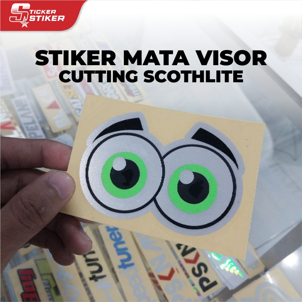 Stiker Cutting Mata Visor Skotlet Nyala