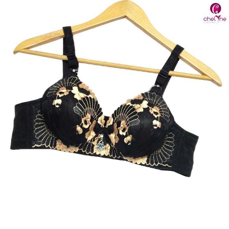 BH Chelyne Busa Tebal B7180 Full Brukat Emboss - Full Cup Bra 34/40
