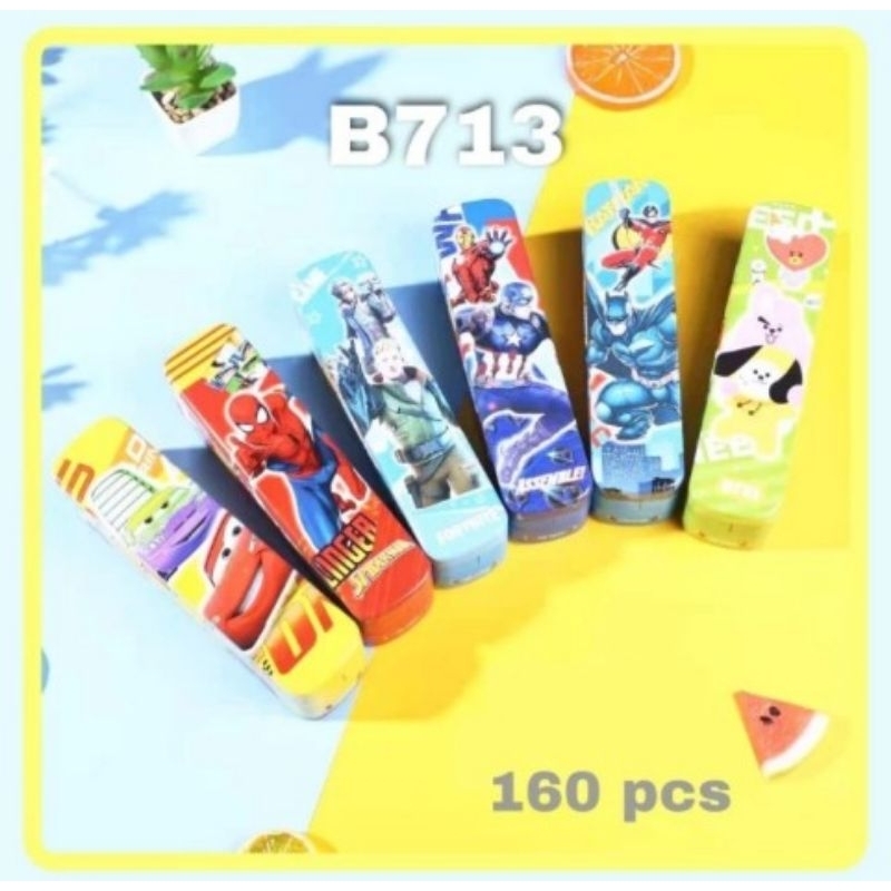 

SJS kotak pensil kaleng B-713/ tempat pensil/pencil case,bebas