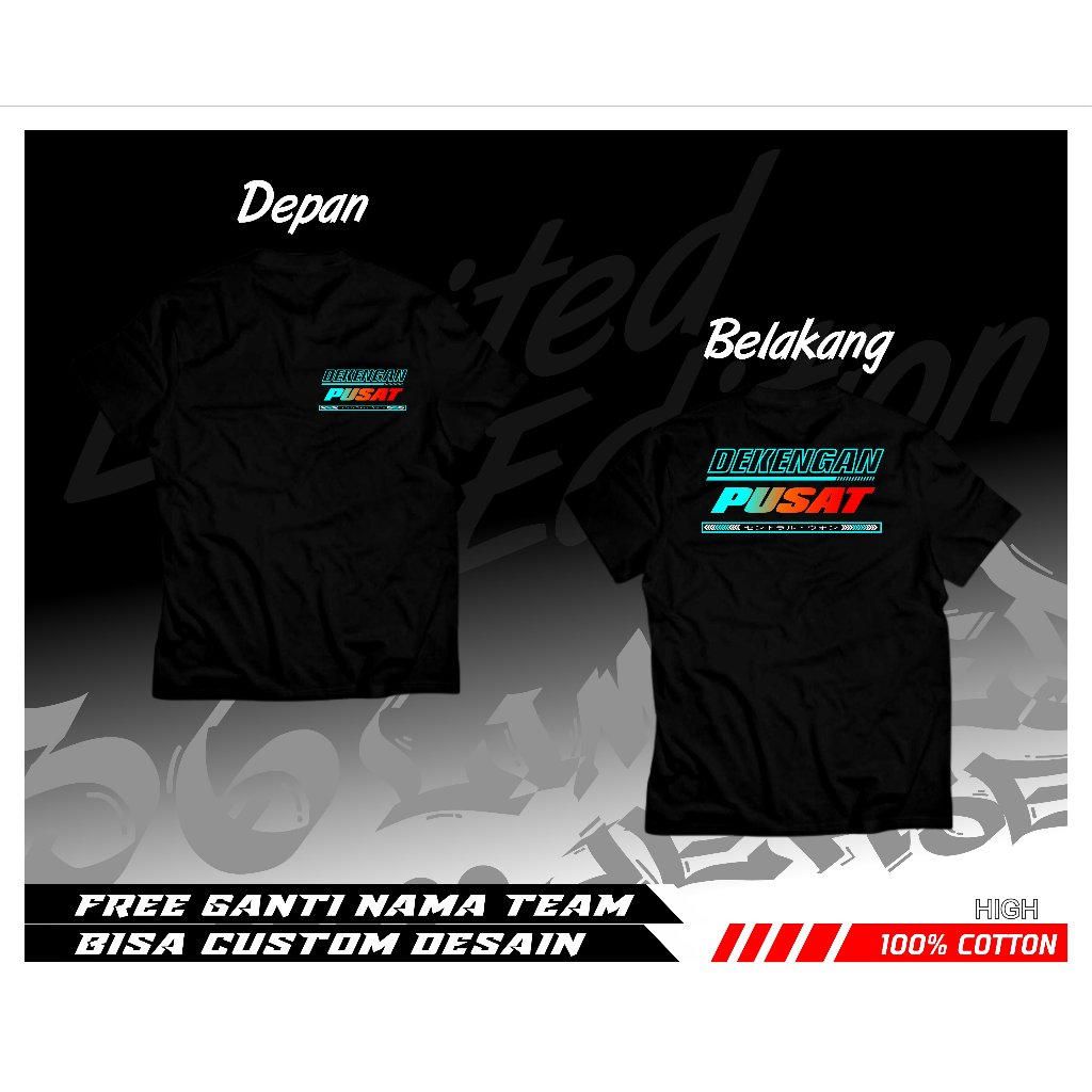 kaos viral dekengan pusat bahan cotton baju t shirt dekengan pusat