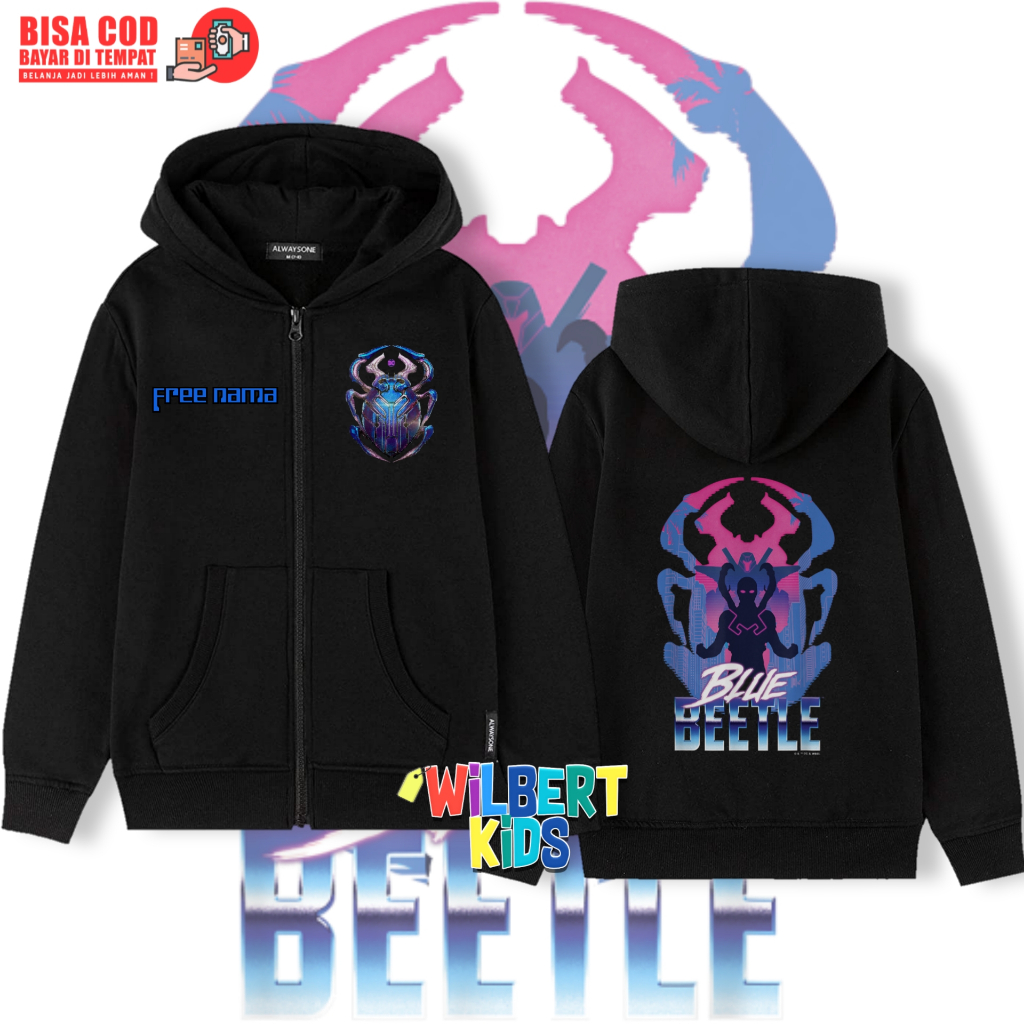 Hoodie Anak Blue Beetle / Jaket Hoodie Anak Blue Beetle