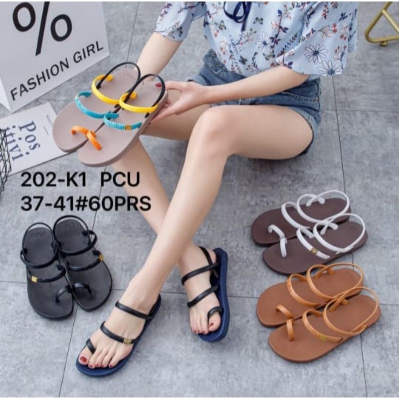 sandal plat wanita,sendal jelly model gunung