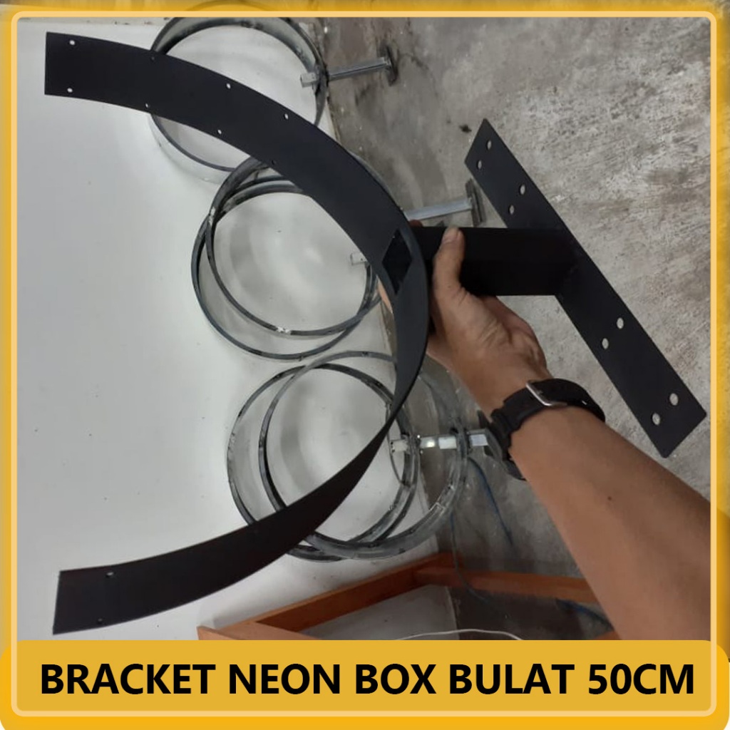Bracket Premium Neon Box Bulat 50cm