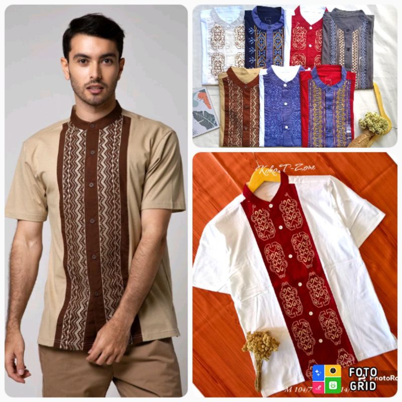 KOKO T ZONE ORIGINAL  BAJU MUSLIM PRIA LENGAN PENDEK  KOKO LENGAN PENDEK  KEMEJA KOKO