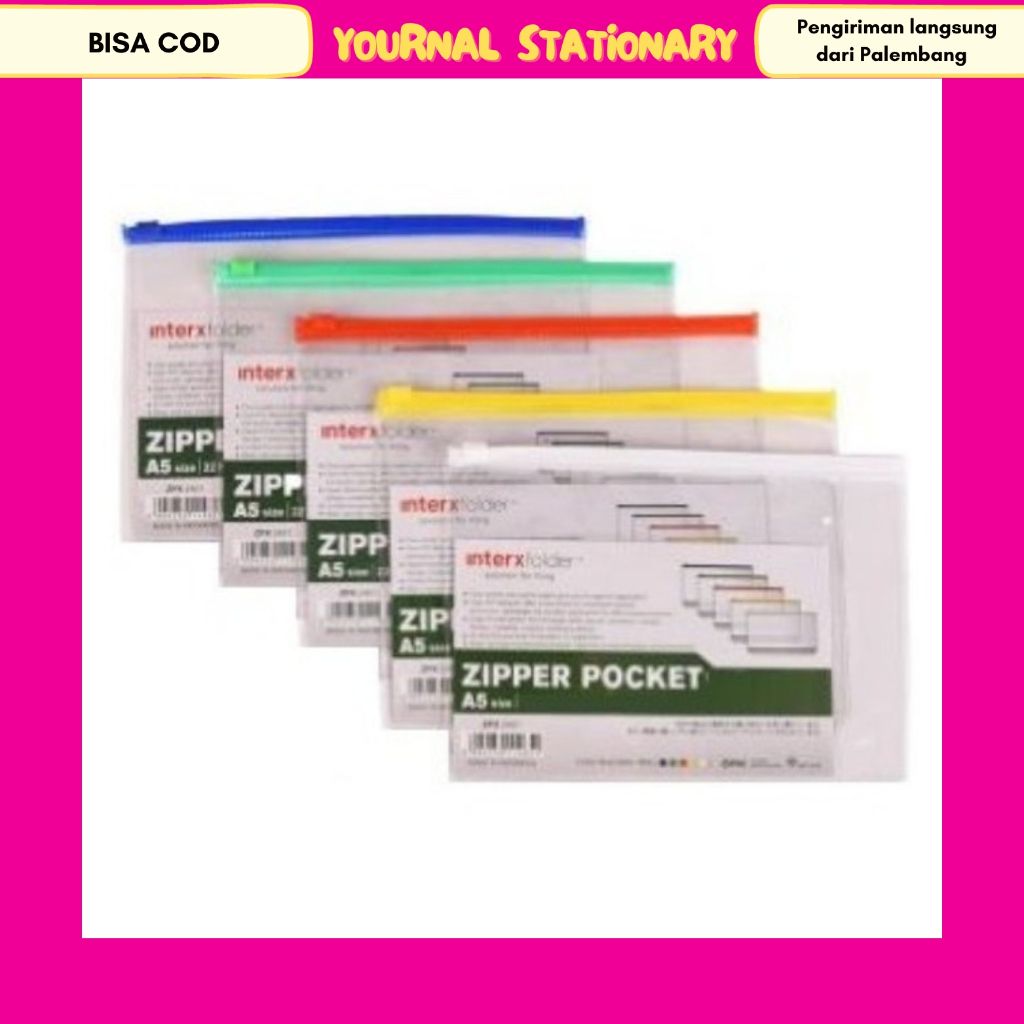 

Kantong Flashee Zipper Binder A5 B5 Kantong Transparan Binder A5 B5 Interx Zipper Pocket A5 B5