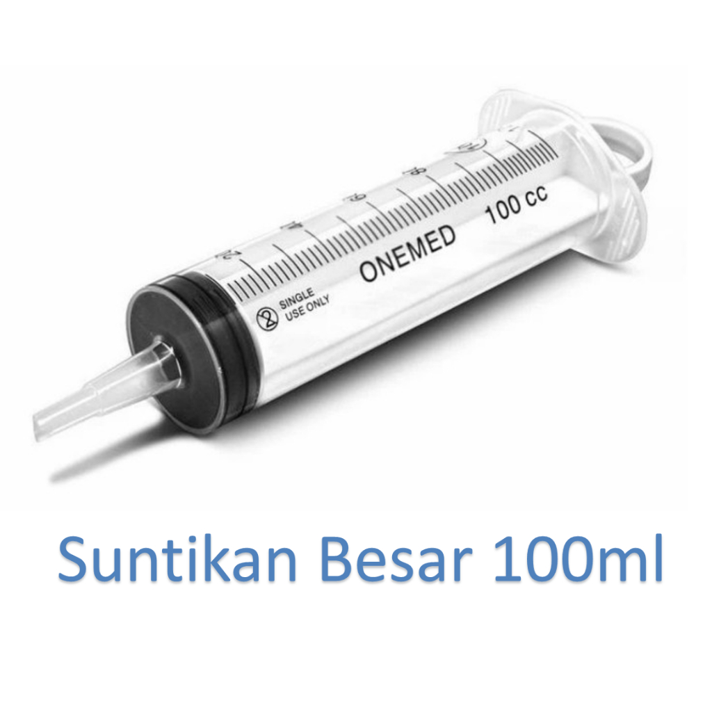Suntikan Besar Spuit Jumbo 100 ml Disposable Syringe Catheter Tip 50cc