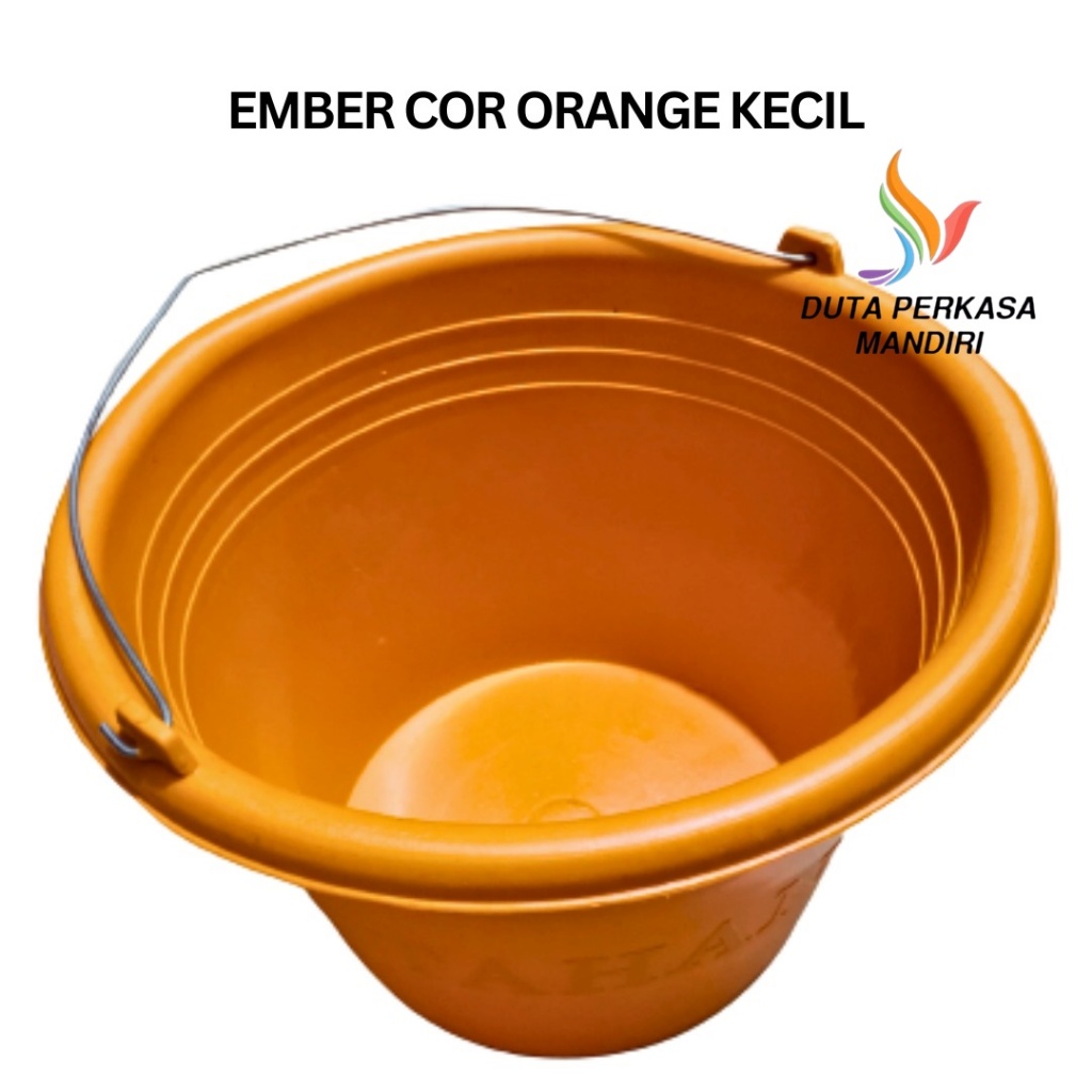 DPM - Ember Plastik MERAH | Ember Cor Anti Pecah | Ember Bangunan KECIL 14"