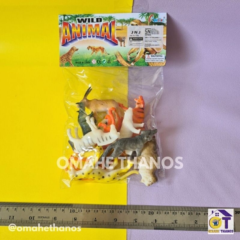 Mainan hewan karet WILD ANIMAL BESAR /animal figure/mainan miniatur Wild Animal/binatang karet/maina