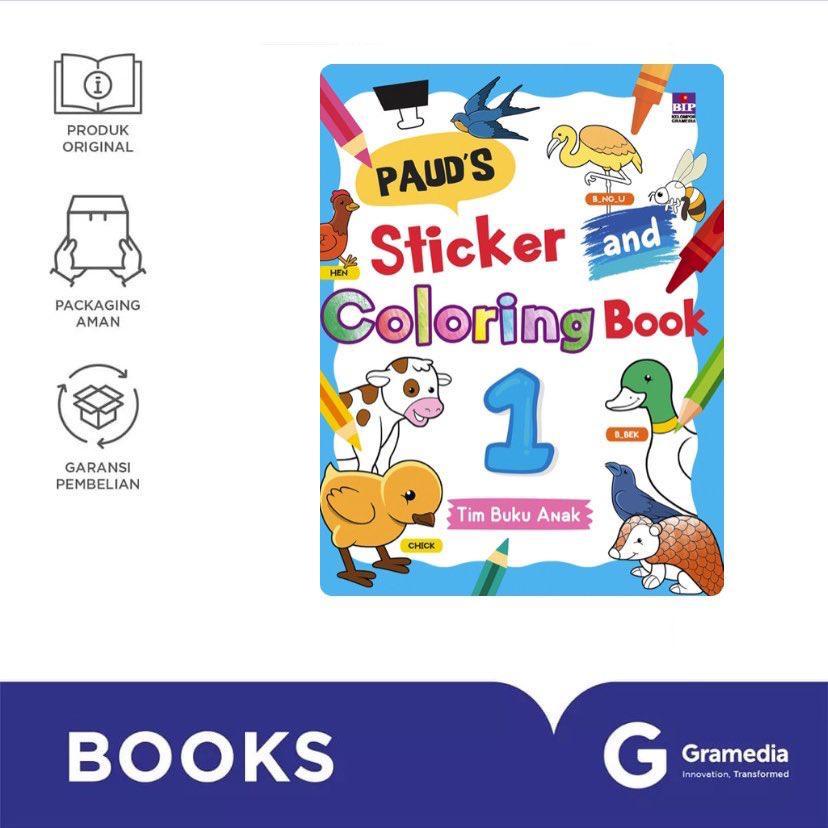 Gramedia Gandaria - Paud's Sticker And Coloring Book 1