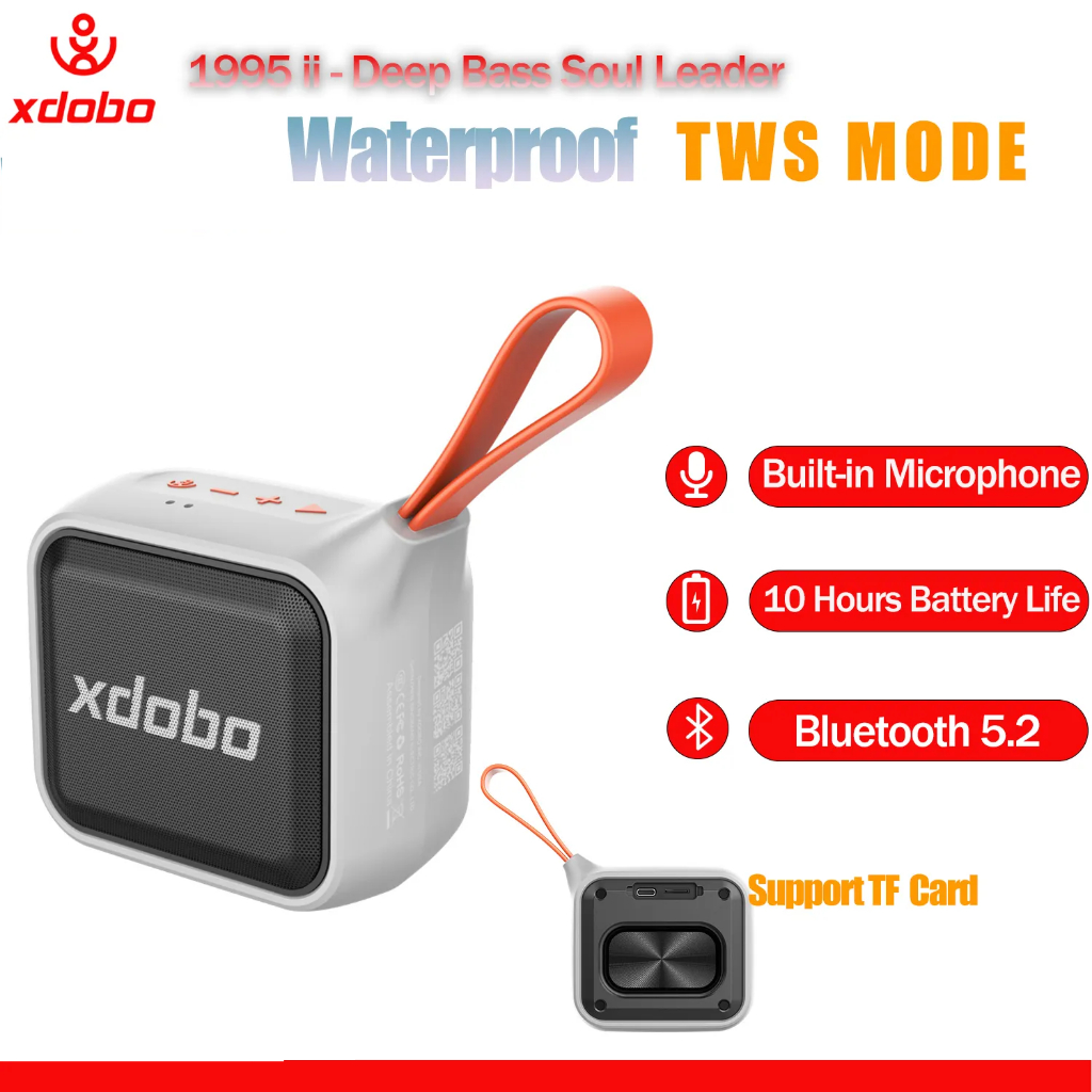 XDOBO Prince 1995-II Nirkabel Bluetooth Speaker Portable IPX7 Tahan Air Outdoor