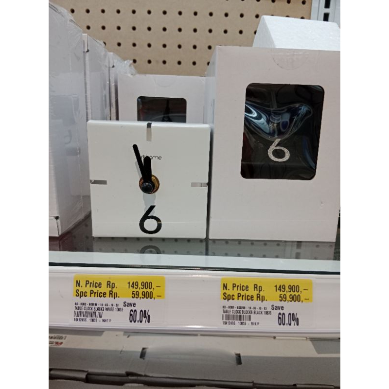 ARTHOME Jam Meja Blok 10835/Jam Hias - Hitam