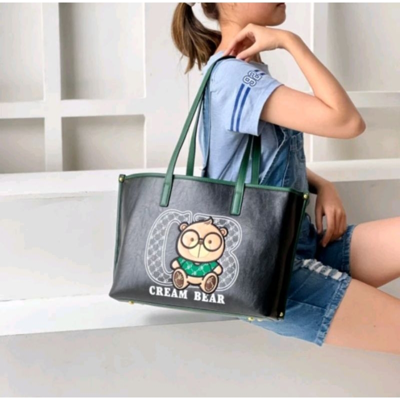Tas Wanita Cream Bear