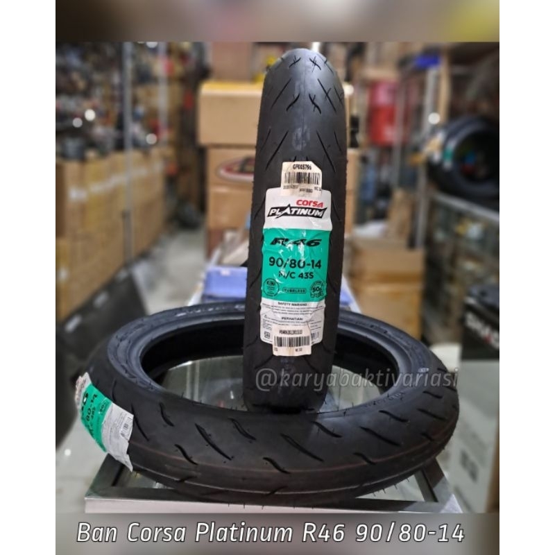 BAN CORSA PLATINUM R46 80/80-14, 90/80-14, 100/80-14, 90/80-17, BAN TUBLESS SOFT COMPOUND