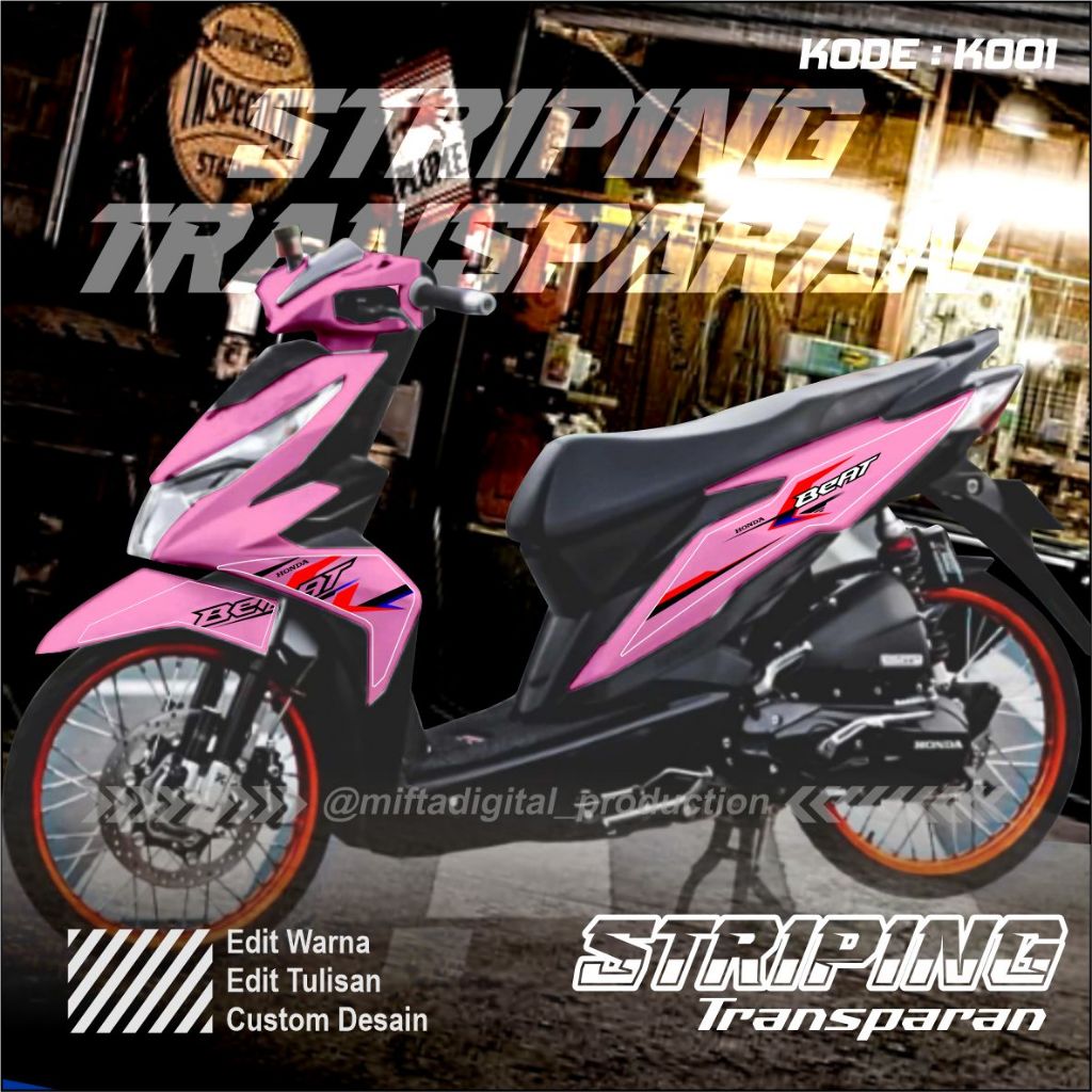 Striping Motor Beat FI Full Body - Beat Street - Beat Esp - Beat Street Esp - Striping Sticker Beat 