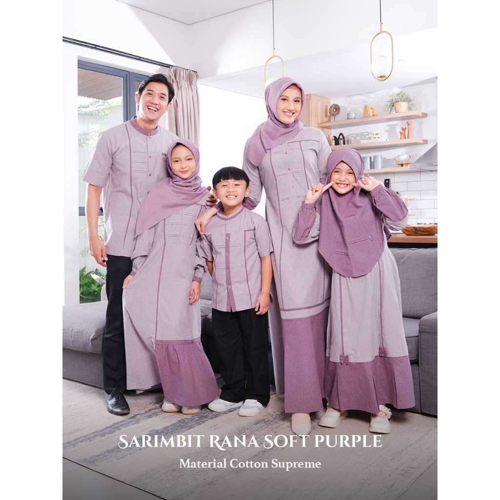rauna sarimbit rana soft purple / rkf rgf rrf rkaf rgaf / gamis keluarga / baju muslim keluarga ungu