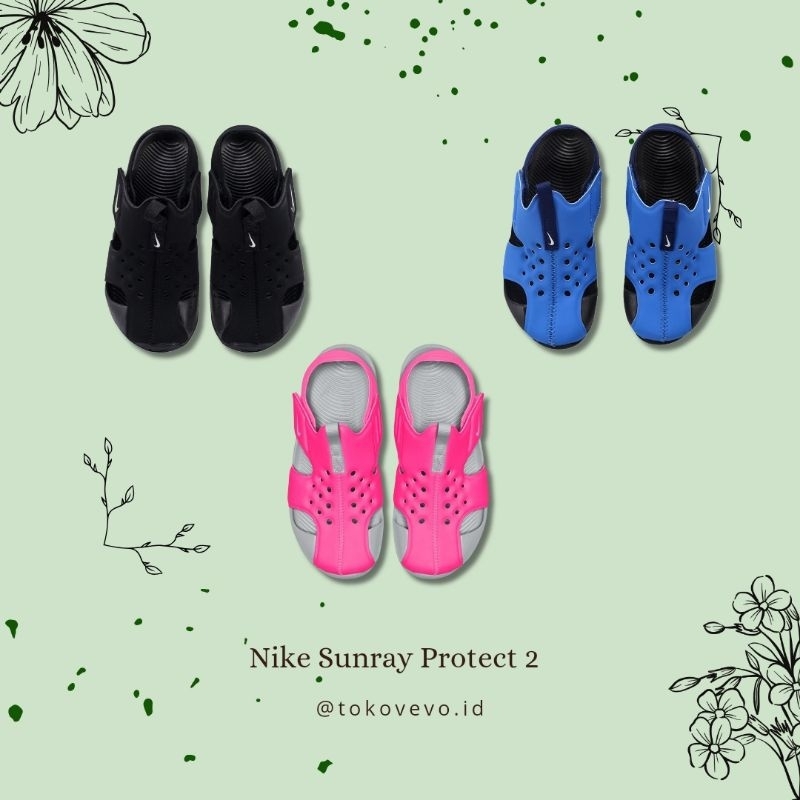 Nike Sunray Protect 2 Baby & Toodler Sandal | Sendal Nike Anak Kids Original