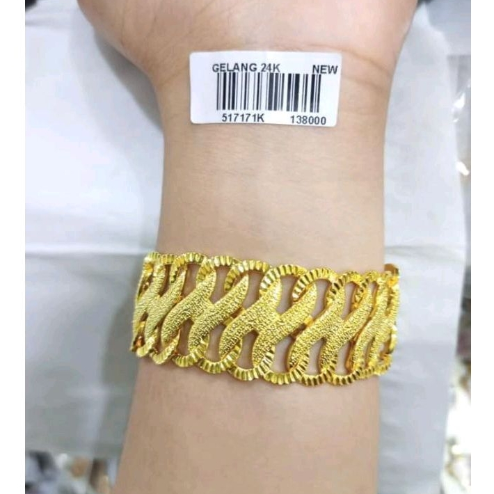 Gelang Lapis Emas 24K Yaxiya Awet Pakai Sehari hari