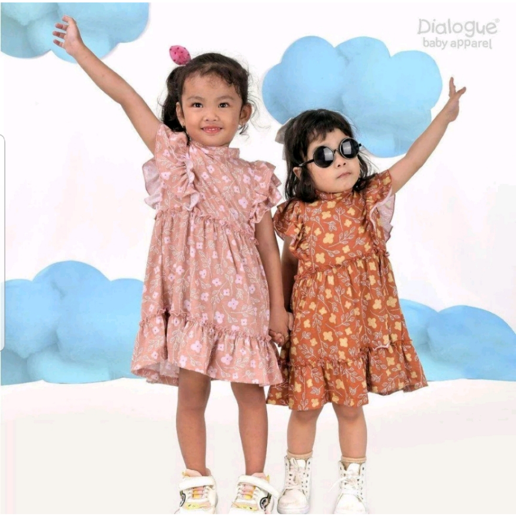 [[ BISA PILIH WARNA ]] [[ 1 Pcs ]] Baju anak Perempuan | Dress anak Perempuan | Dialogue Baby | Zula