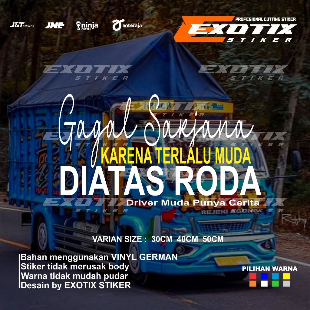 Stiker kaca truk pick up stiker cuting gagal sarjana stiker variasi kaca samping truk pick up