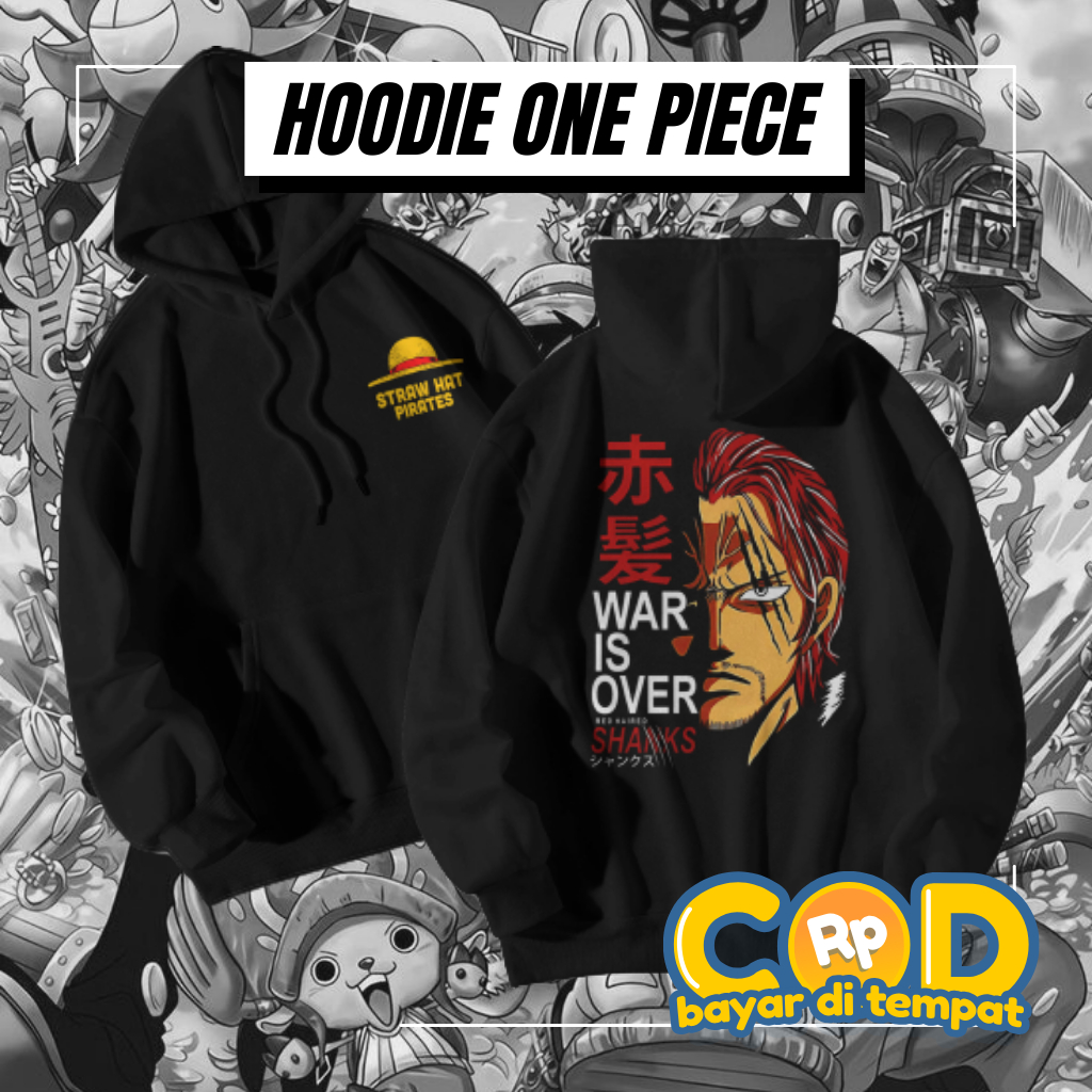 Jaket Hoodie Anime One Piece Yonkou Akagami No Shanks The Red Haired Shanks Kaos Anime One Piece Mon