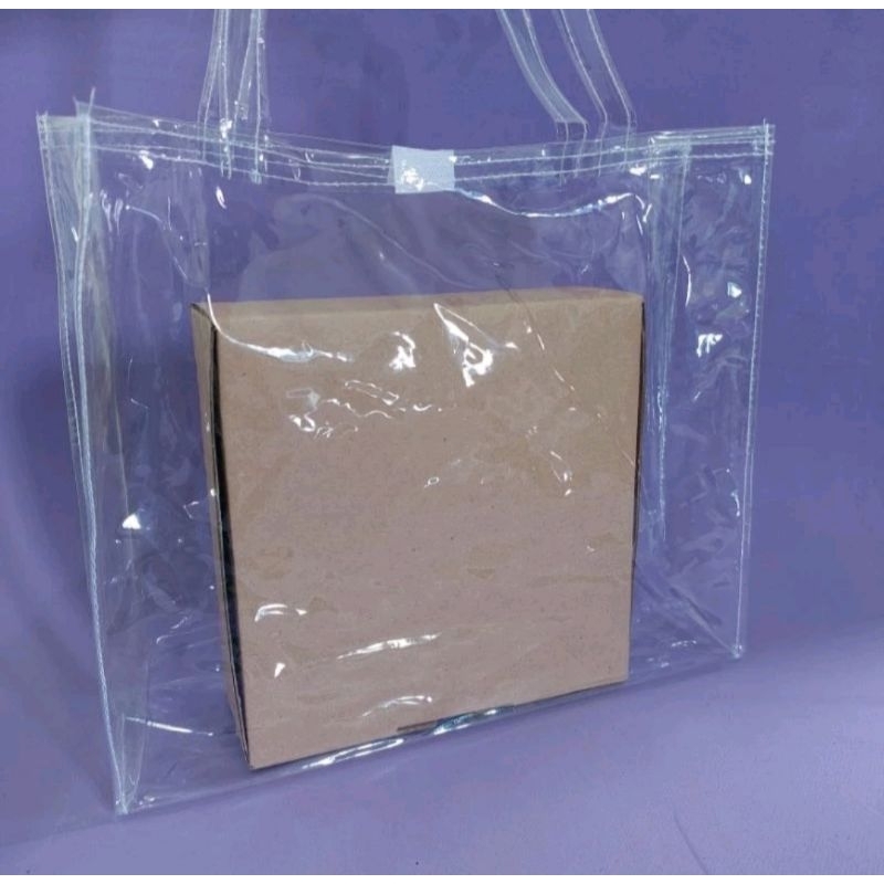 

Tas Mika Transparan Goodie Bag Souvenir Hampers Ukuran 30×10×25