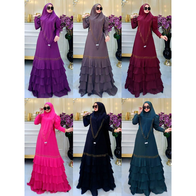 SYAHIRA SYARI PREMIUM BY SOEKHA HIJAB GAMIS MEWAH POLOS GAMIS SYARI PESTA PREMIUM TERBARU GAMIS BRAN