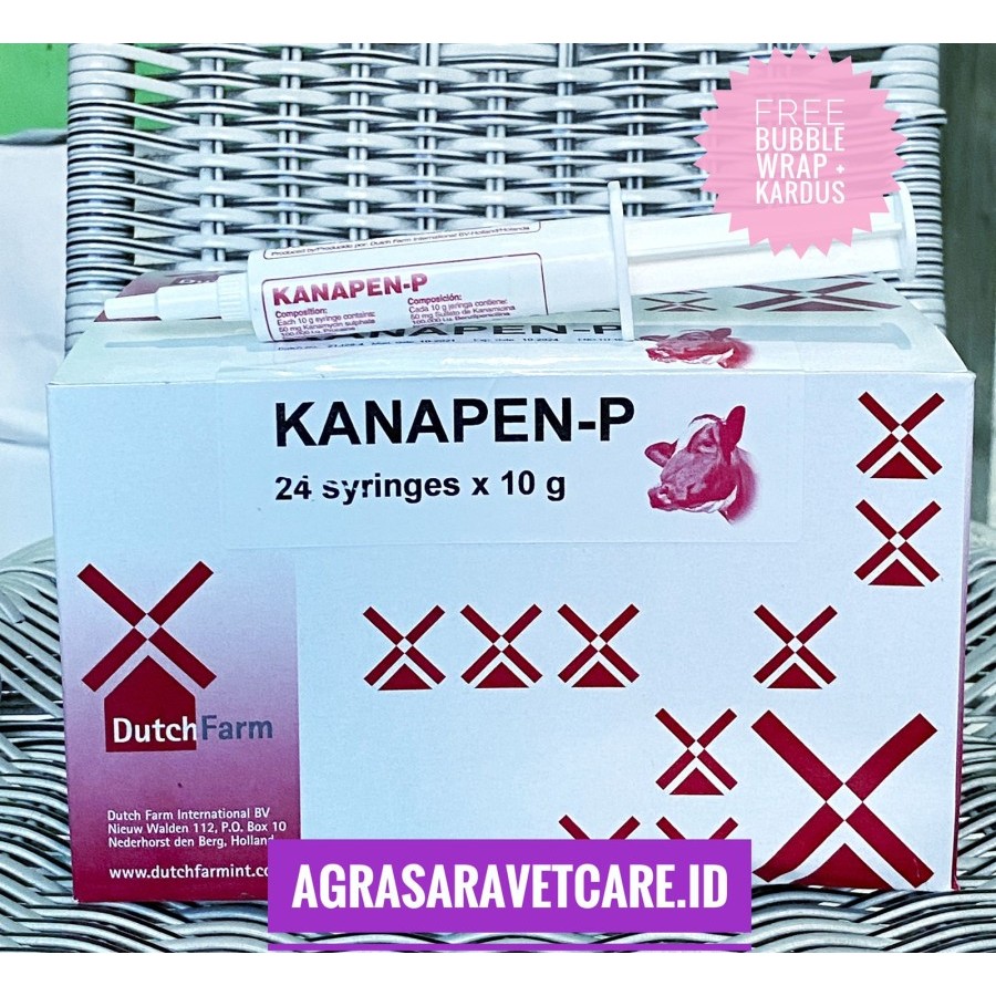KANAPEN 9 gram  1 BOX (ISI 24 syringe)- obat mastitis masa laktasi MIRIP biomycin m