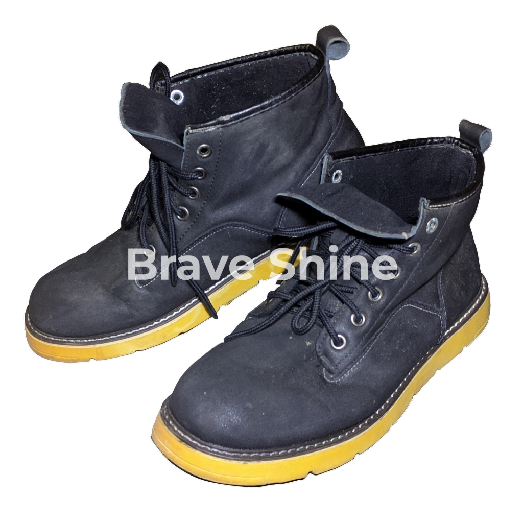 Sepatu Boots Outdoor Hitam, Pria/Wanita, Second