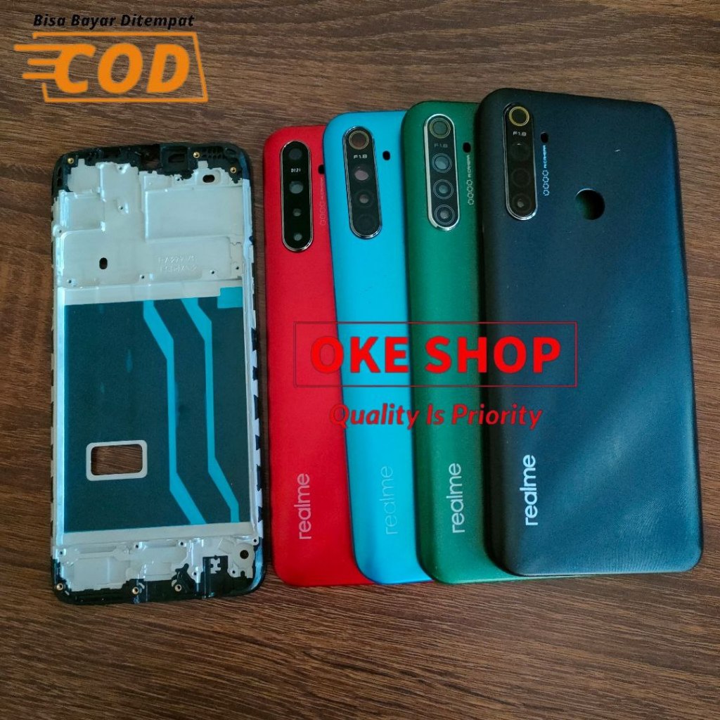Back Cover Casing Fullset REALME 5I RMX2030 RMX2032 Backdoor Tutup Belakang Kesing + Frame Lcd