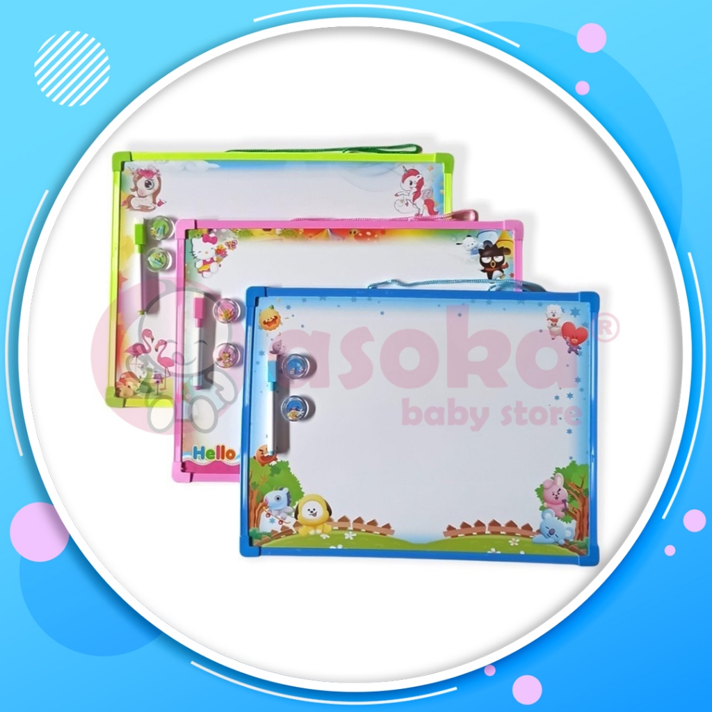 

Papan Tulis White Board Anak - Anak - Mainan Edukasi Anak ASOKA