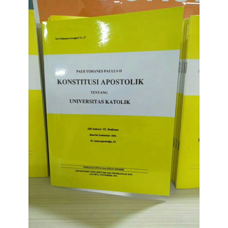 Seri Dokumen Gerejawi No. 27: Konstitusi Apostolik Paus Yohanes Paulus II tentang Universitas Katoli