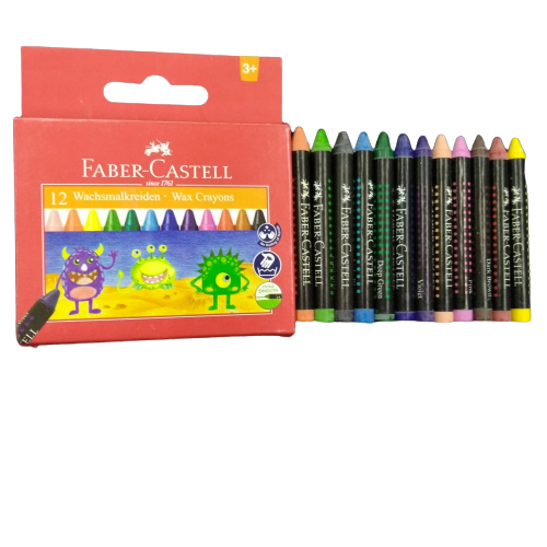 

Faber Castell Wax Crayon Regular [12 pcs 120043] / Crayon Faber-Castell 12 PCS