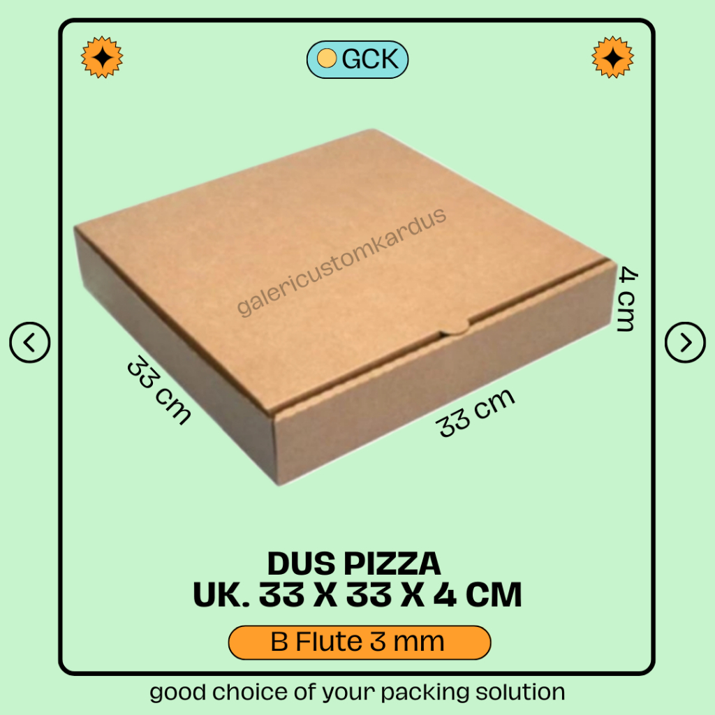 

(min. order 10) Dus Pizza Gift Box Hampers Baju Pashmina Kardus Packing 33x33x4