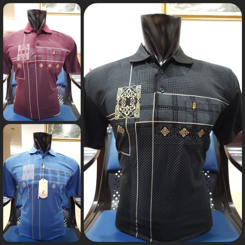 Kaos korea pria NXN motif batik