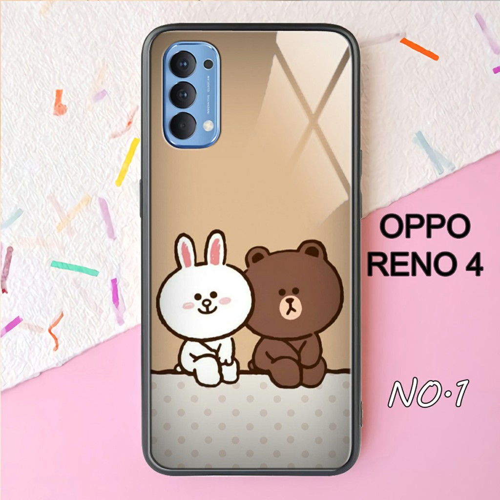 H1288 SoftCase Glass Kaca OPPO RENO 4 CASE OPPO RENO 4 Casing Handphone OPPO RENO 4