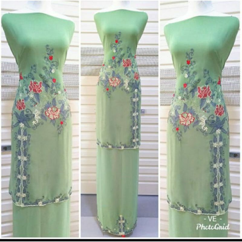 Bahan baju kurung bakal baju bordir Bukittinggi