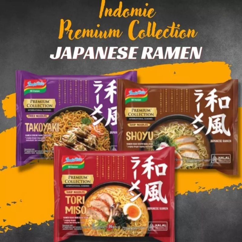 

INDOMIE PREMIUM COLLECTION JAPANESE RAMEN / INDOMIE RAMEN / MIE RAMEN / NEW ARRIVAL / ENAK
